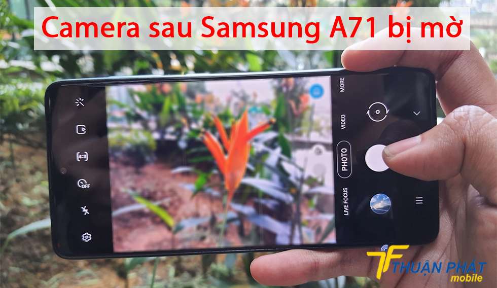 Camera sau Samsung A71 bị mờ