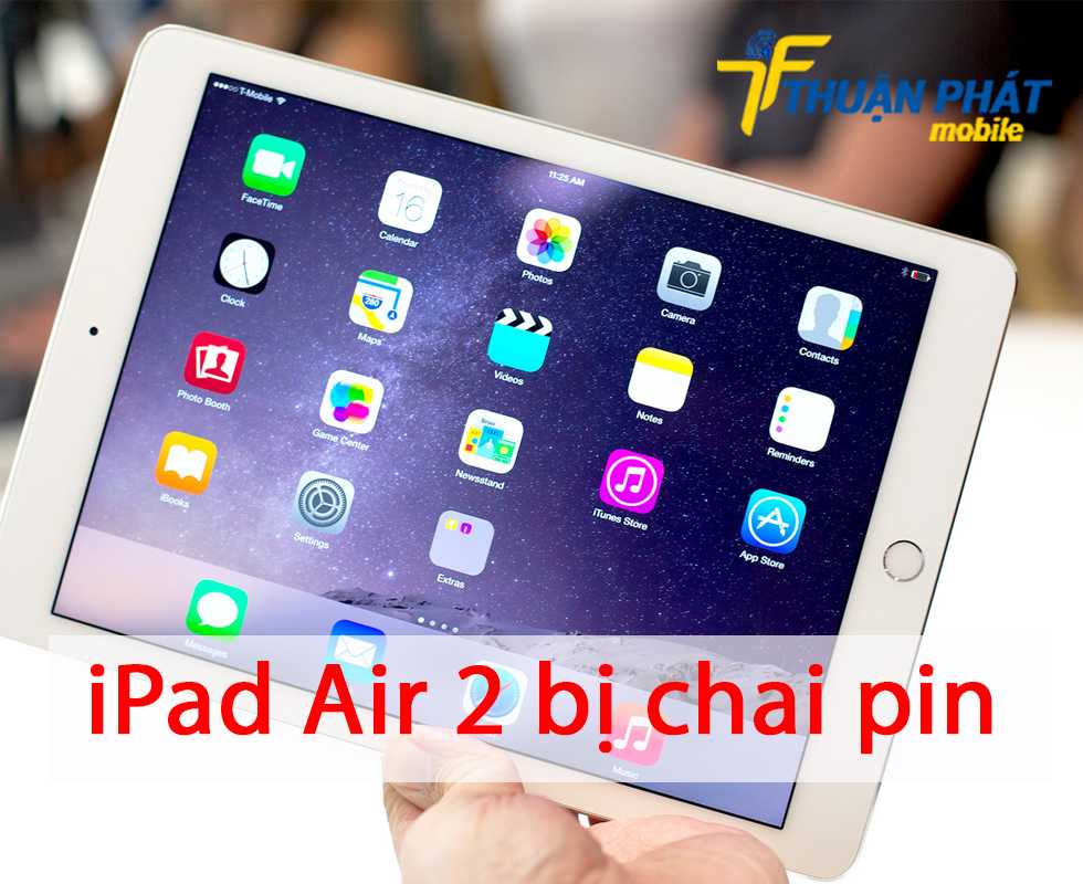 iPad Air 2 bị chai pin