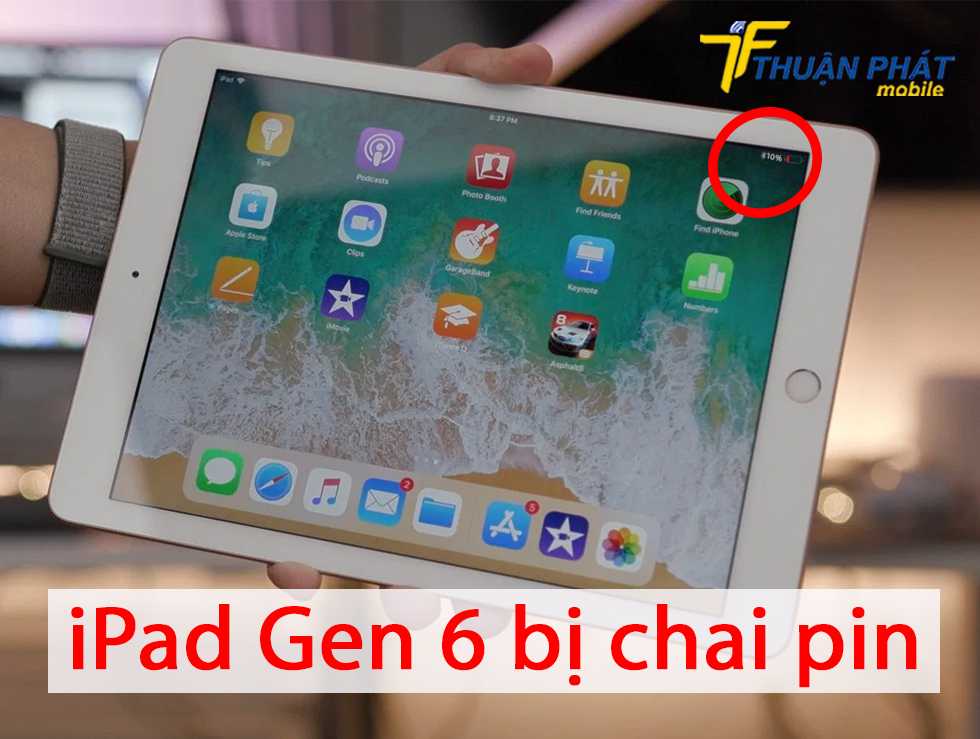 iPad Gen 6 bị chai pin