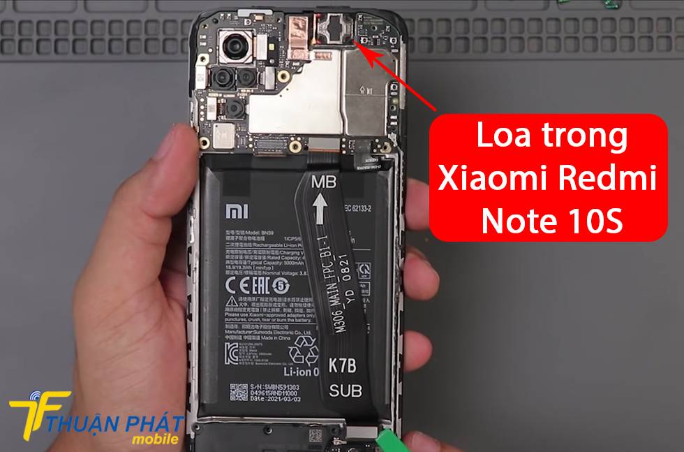 Loa trong Xiaomi Redmi Note 10S