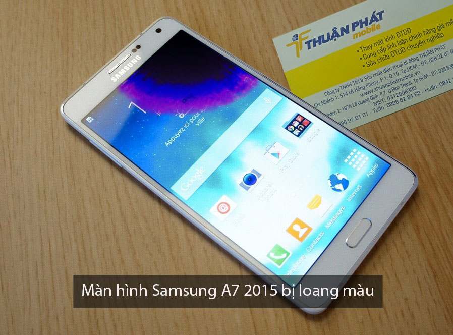 Màn hình Samsung A7 2015 bị loang màu