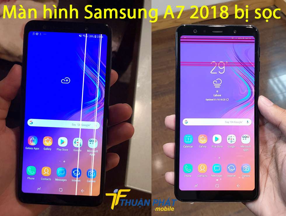 Màn hình Samsung A7 2018 bị sọc