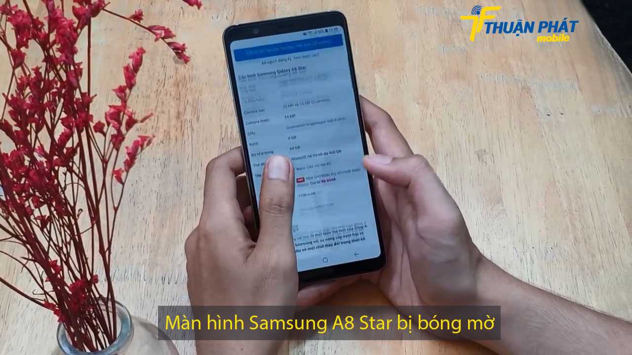Màn hình Samsung A8 Star bị bóng mờ