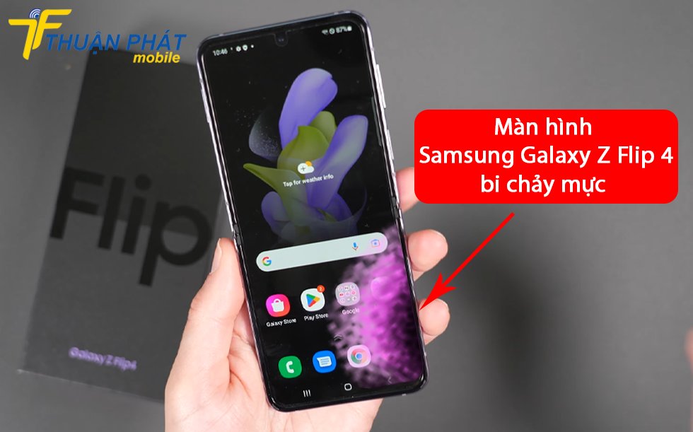 Màn hình Samsung Galaxy Z Flip 4 bị chảy mực