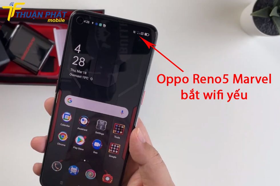Oppo Reno5 Marvel bắt wifi yếu