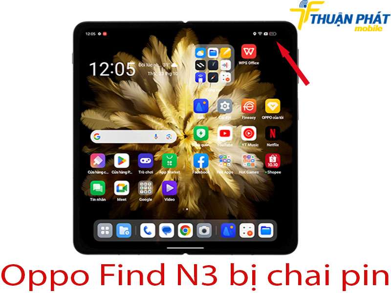 Oppo Find N3 bị chai pin 