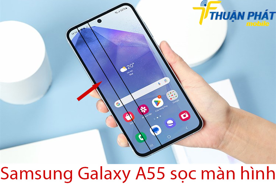 Samsung Galaxy A55 sọc màn hình