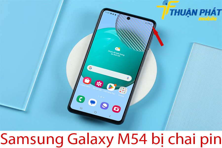 Samsung Galaxy M54 bị chai pin