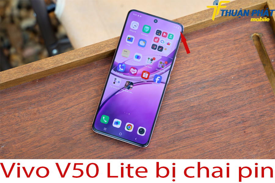 Vivo V50 Lite bị chai pin Vivo V50 Lite bị chai pin
