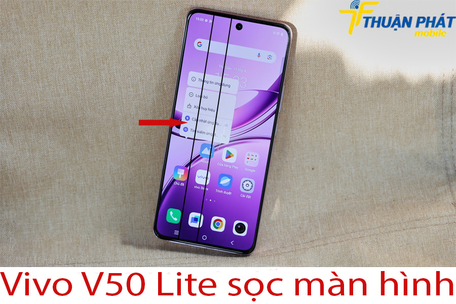 Vivo V50 Lite sọc màn hình