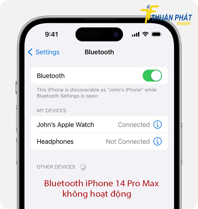 Bluetooth iPhone 14 Pro Max không hoạt động