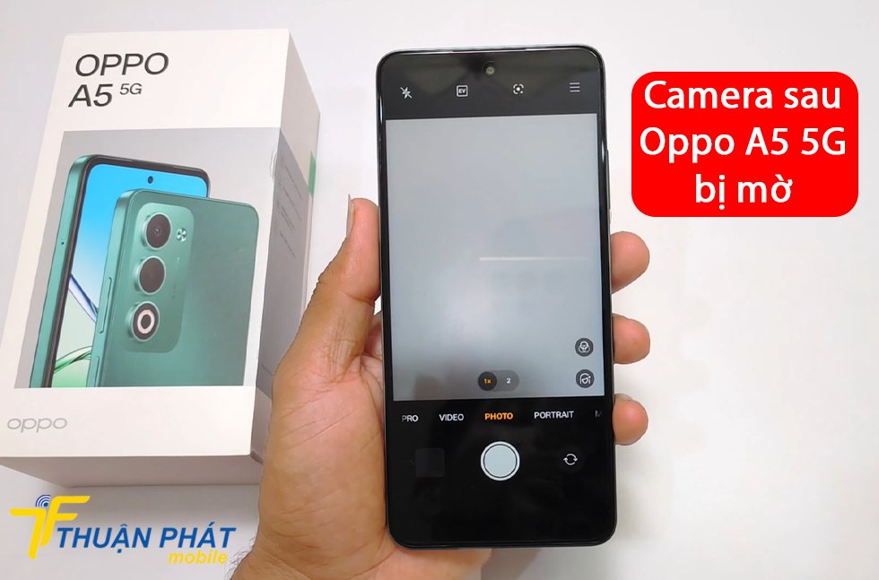 Camera sau Oppo A5 bị mờ