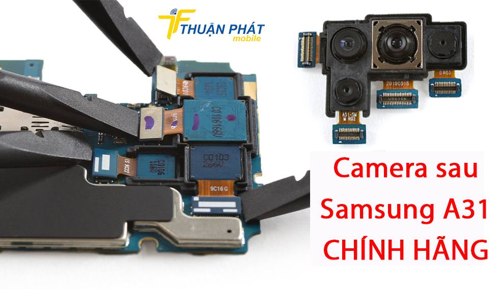 Camera sau Samsung A31 chính hãng