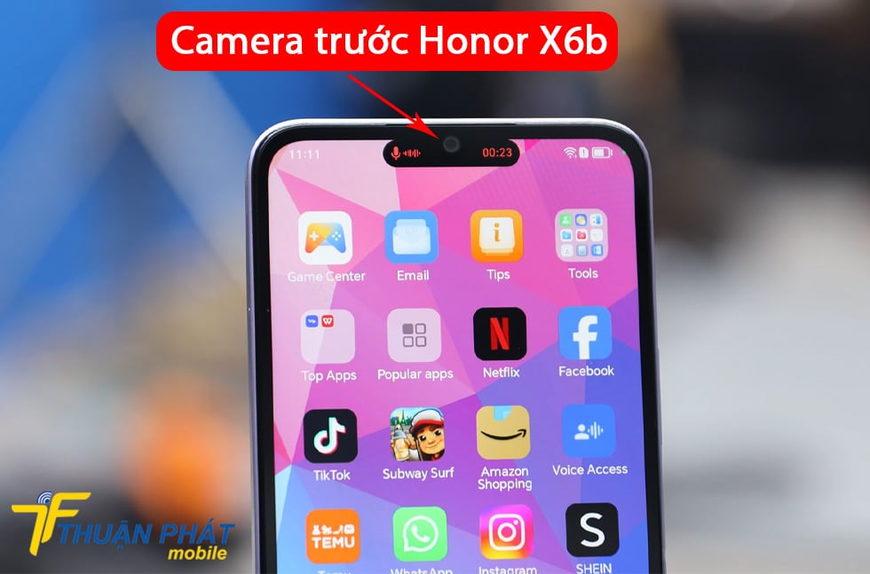 Camera trước Honor X6b