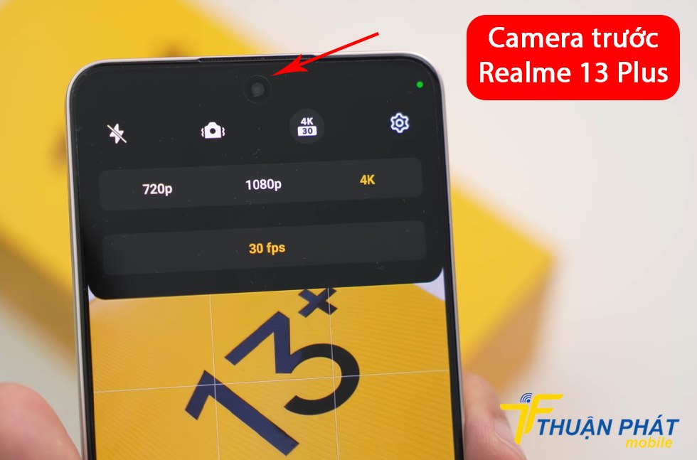 Camera trước Realme 13 Plus