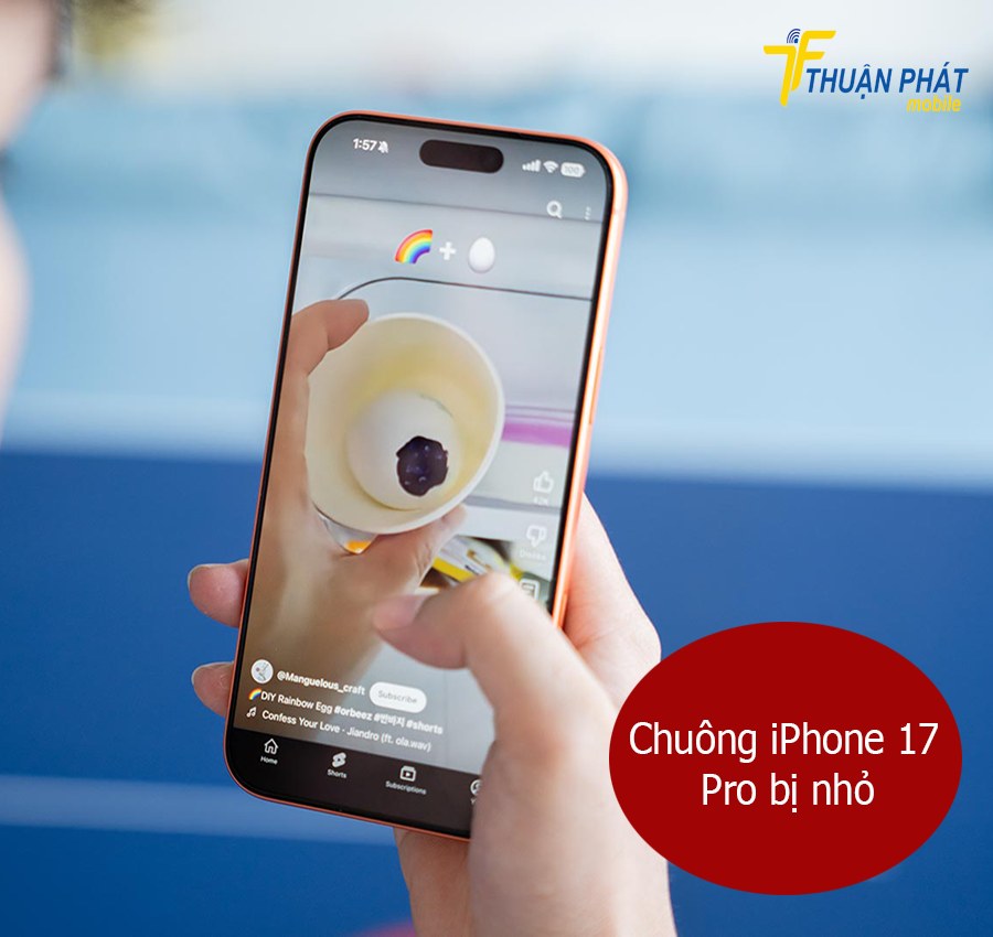 Chuông iPhone 17 Pro bị nhỏ