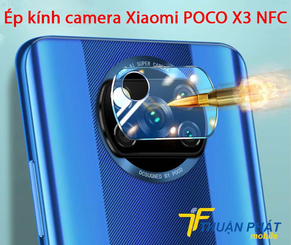 Ép kính camera sau Xiaomi POCO X3 NFC chính hãng