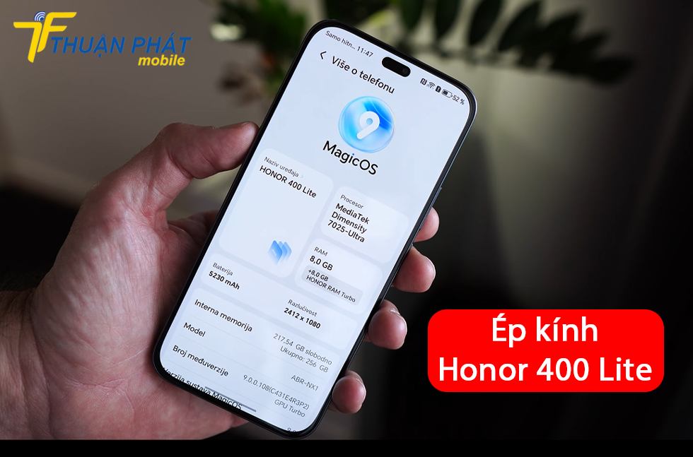 Ép kính Honor 400 Lite