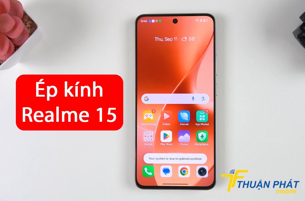 Ép kính Realme 15