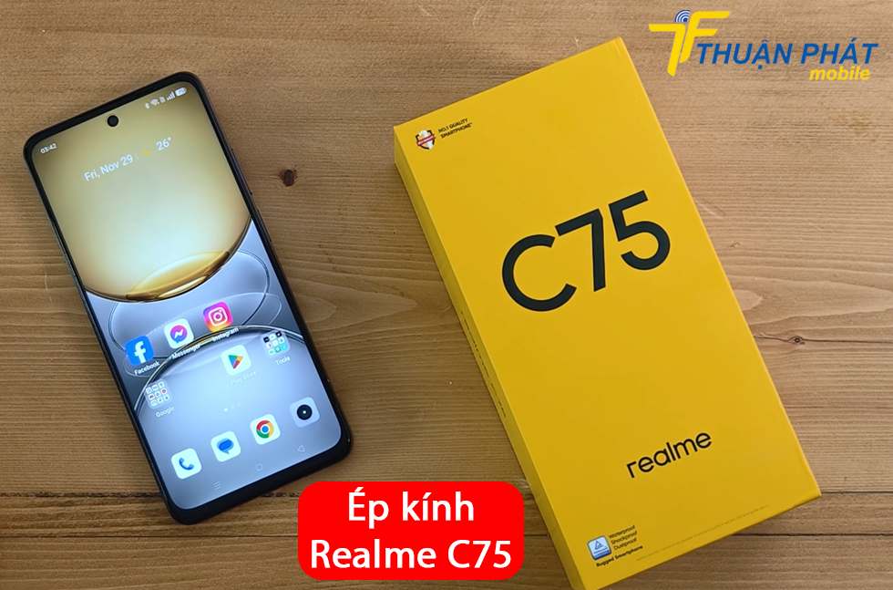 Ép kính Realme C75