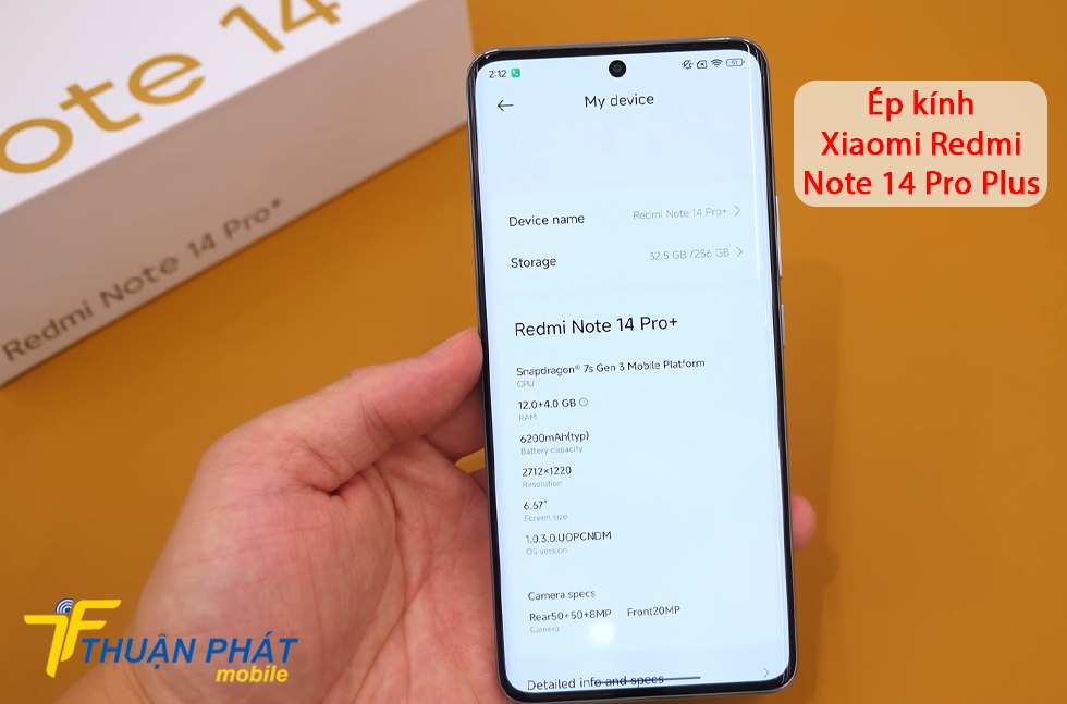 Ép kính Xiaomi Redmi Note 14 Pro Plus