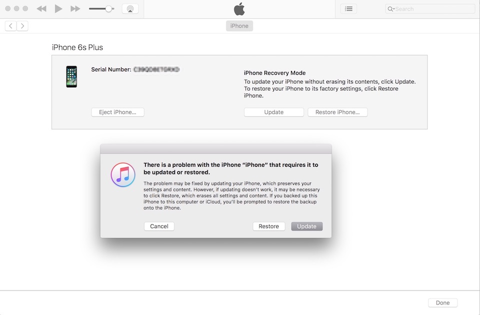 Hướng dẫn cách khắc phục khi iphone bị treo iTunes