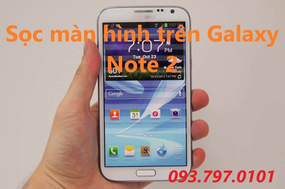 Samsung Galaxy Note 2 bị sọc màn hình nguyên nhân do đâu