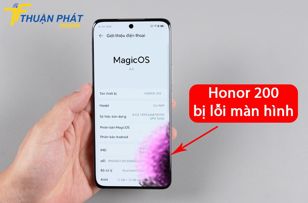 Honor 200 bị lỗi màn hình