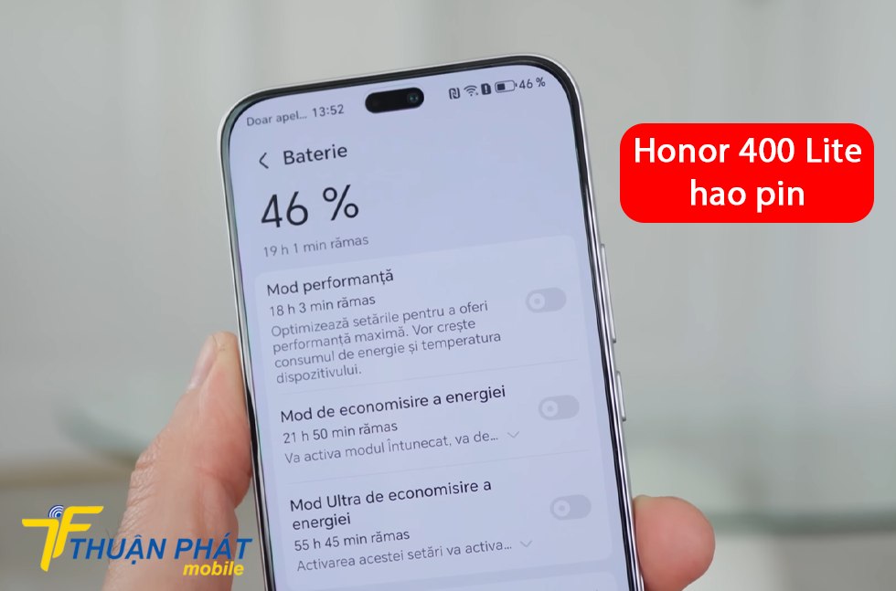Honor 400 Lite hao pin