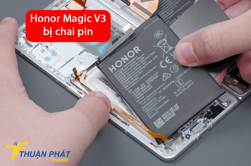 Honor Magic V3 bị chai pin