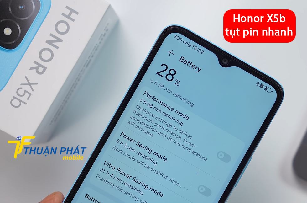 Honor X5b tụt pin nhanh