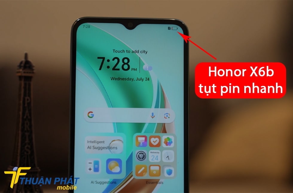 Honor X6b tụt pin nhanh