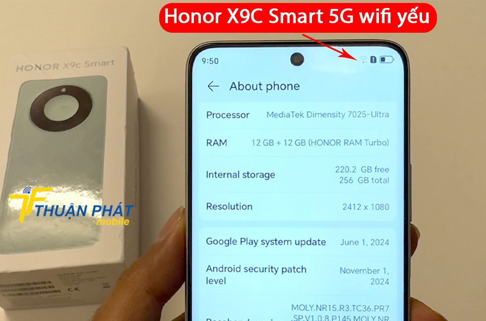 Honor X9C Smart 5G wifi yếu