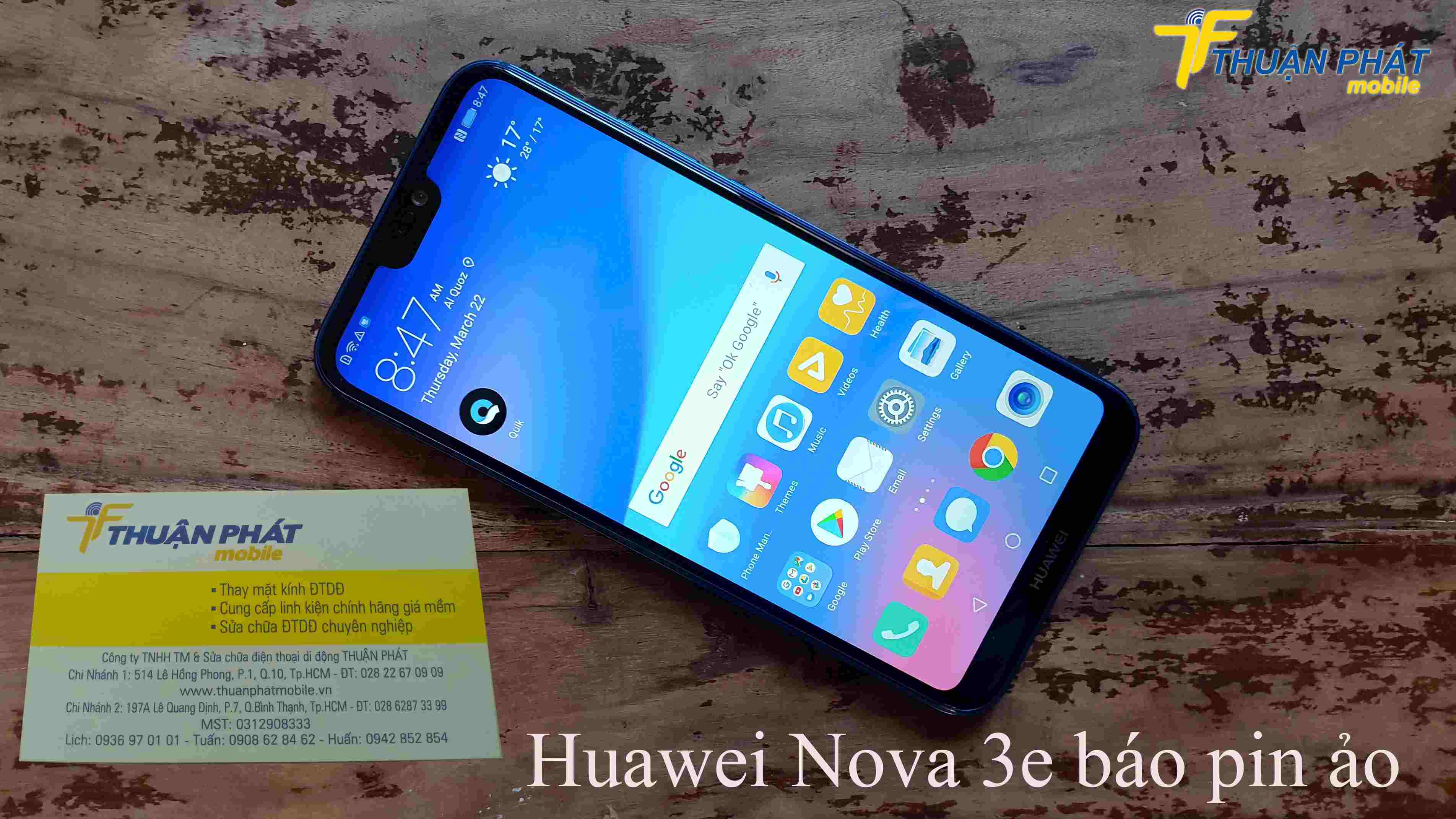 Huawei Nova 3e báo pin ảo
