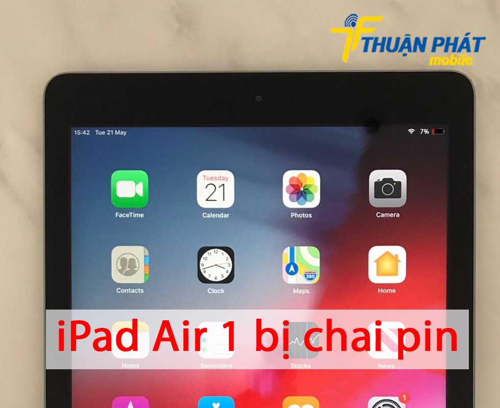 iPad Air 1 bị chai pin