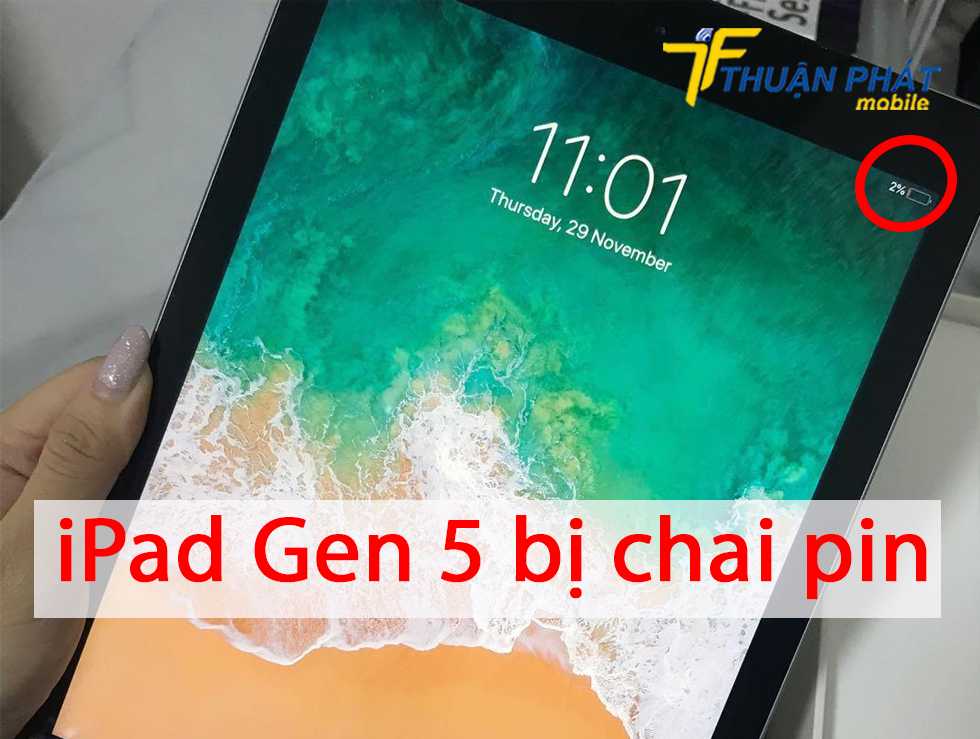 iPad Gen 5 bị chai pin