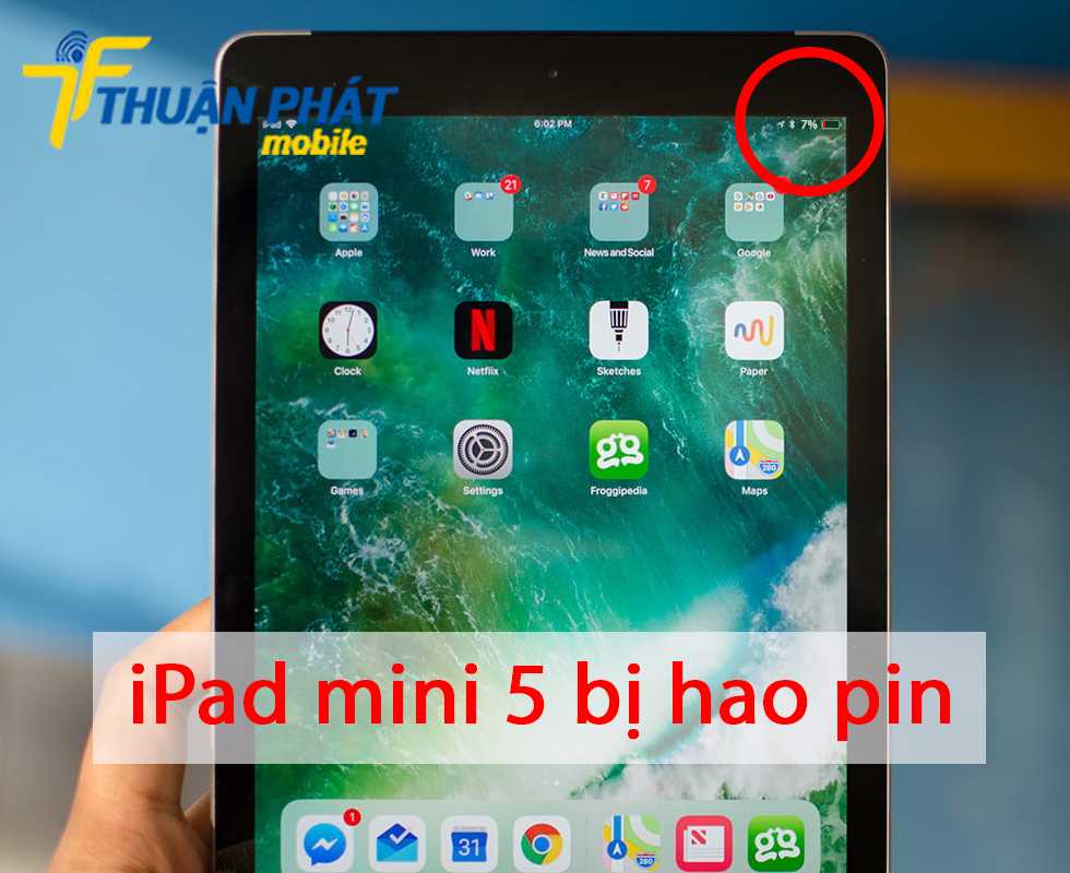 iPad mini 5 bị hao pin
