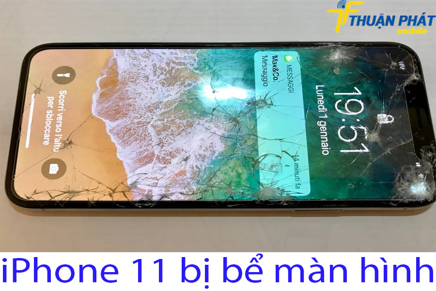 iPhone 11 bị bể màn hình