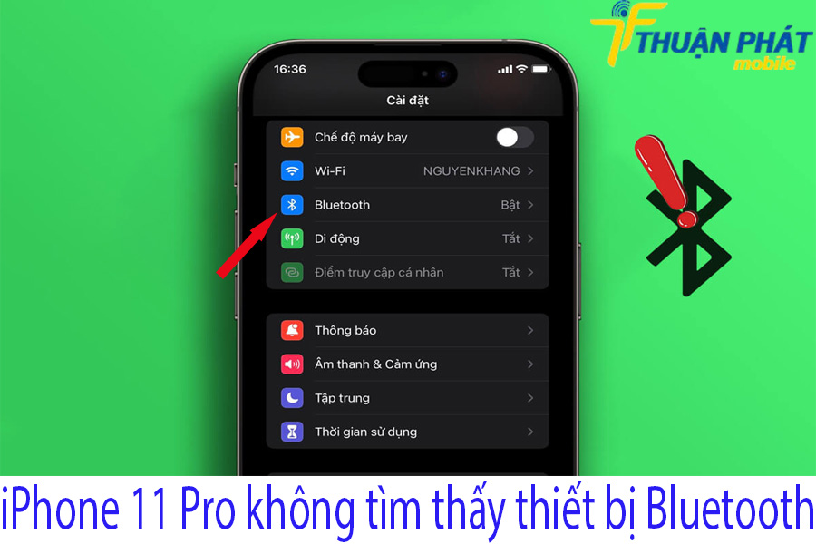 iPhone 11 Pro không tìm thấy thiết bị Bluetooth