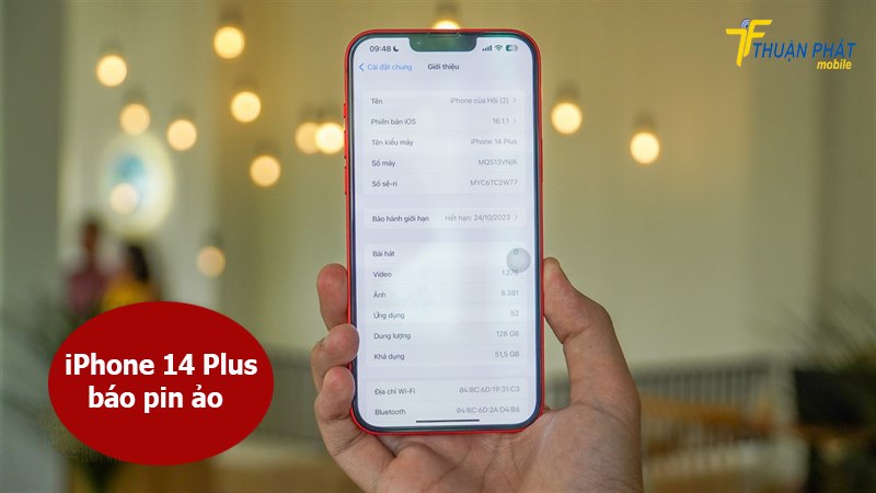 iPhone 14 Plus báo pin ảo iPhone 14 Plus báo pin ảo