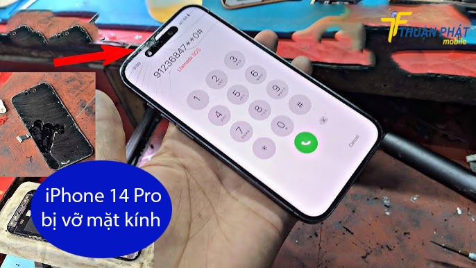 iPhone 14 Pro bị vỡ mặt kính