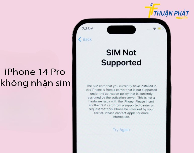 iPhone 14 Pro không nhận sim