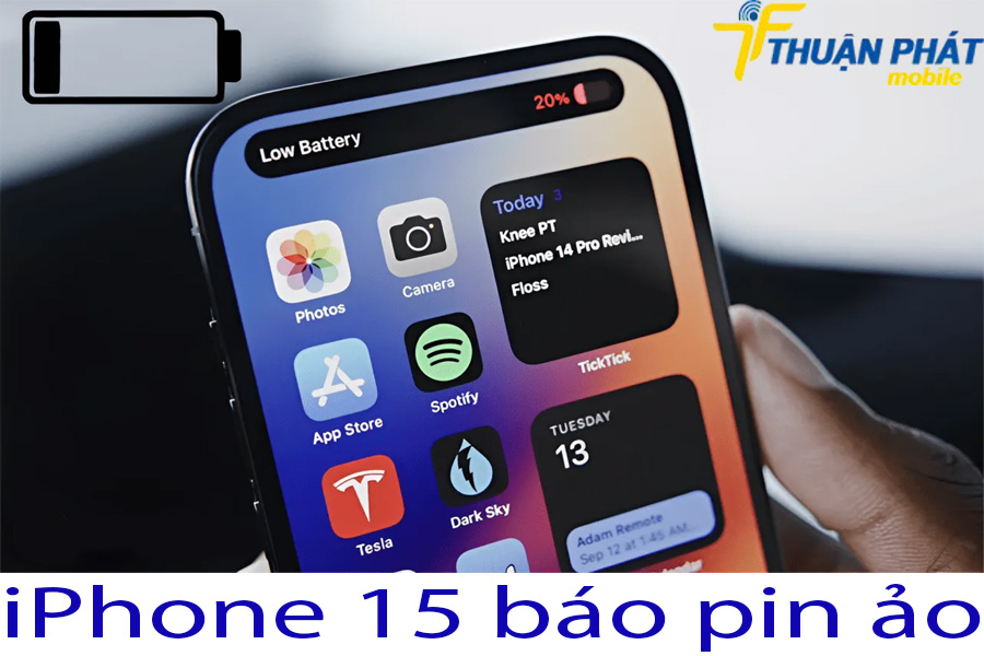 iPhone 15 báo pin ảo