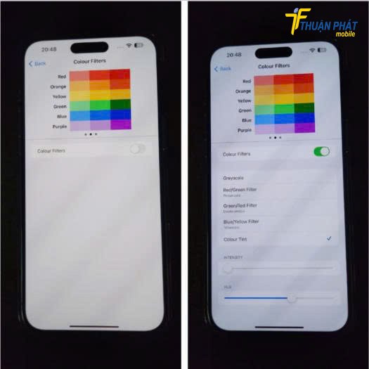 iPhone 15 Plus bị ám màu màn hình