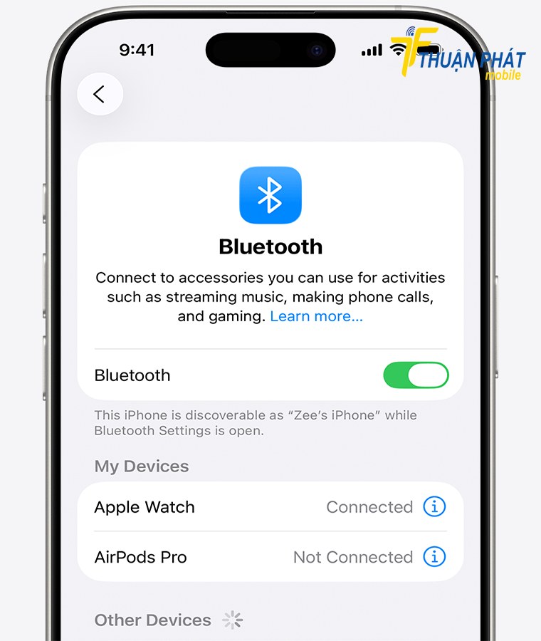 iPhone 15 Pro không tìm thấy Bluetooth