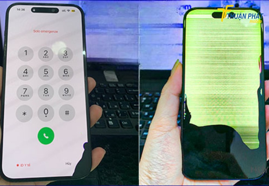 iPhone 15 Pro màn hình bị chảy mực