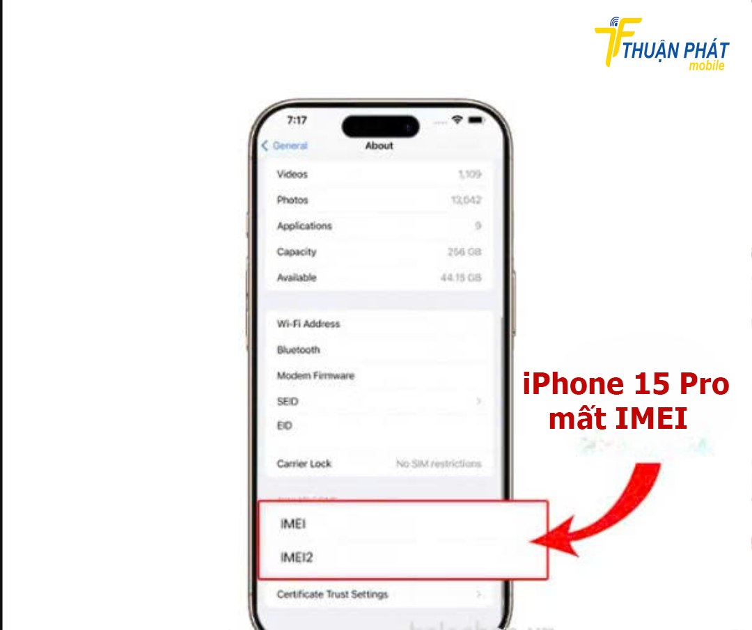 iPhone 15 Pro mất imei