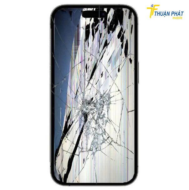 iPhone 15 Pro Max màn hình bị hư hỏng nặng