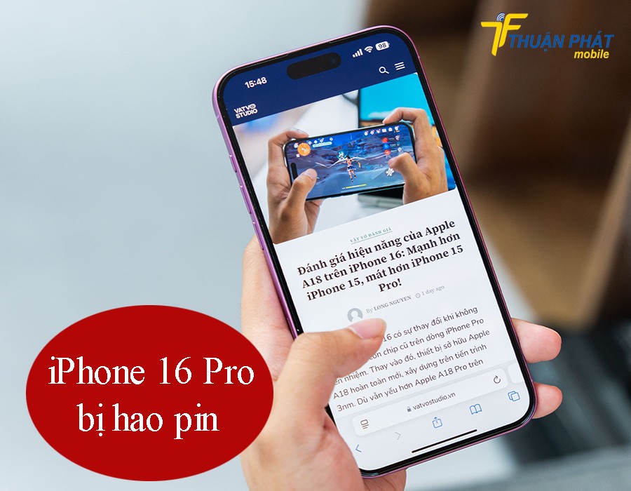 iPhone 16 Pro bị hao pin