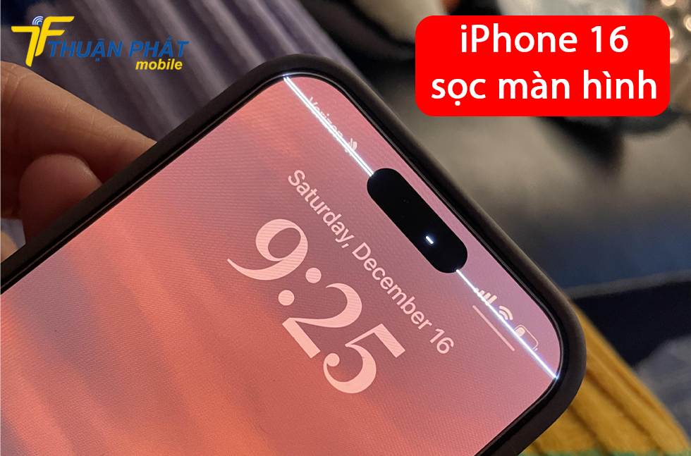 iPhone 16 sọc màn hình